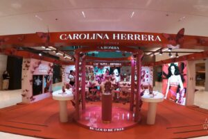 Immersive point-of-sale technology activation by Carolina Herrera in a physical retail environment