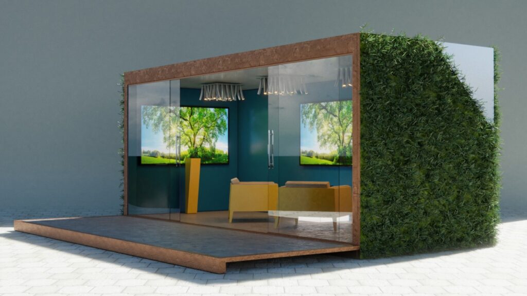 sustainable in-store experience with biophilic retail design and nature-integrated environment