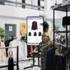 retail media in-store with interactive digital display in a physical fashion retail store